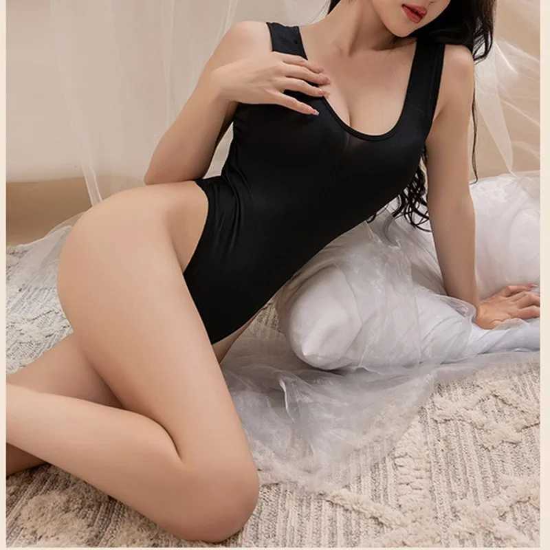 Erotic lingerie Transparent exposed hair tight fitting clothes SM open cut jumpsuit xxx18 hot girl full size Woman clothing sex W250220