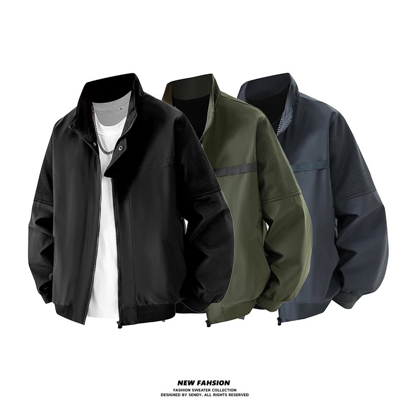 Spring Men Jacket Windbreaker Waterproof Plus Size 6XL 7XL 8XL Oversize Black Camping Coats Loose Male Thin Softshell 250218