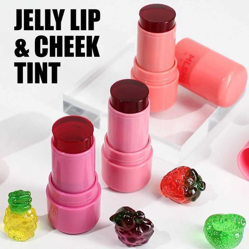 Grape Jelly B Lipstick Red Tint Lip and Cheek Dual-use Ber Cream Long Lasting Waterproof Rouge Cheek Color Lip BalmW250220