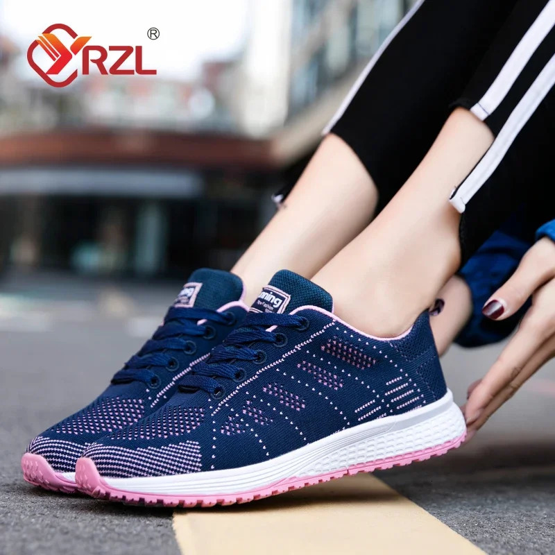 YRZL Womens Running Shoes Breathable Mesh Trainers Comfortable Sneakers Men Tennis Unisex Women 250219