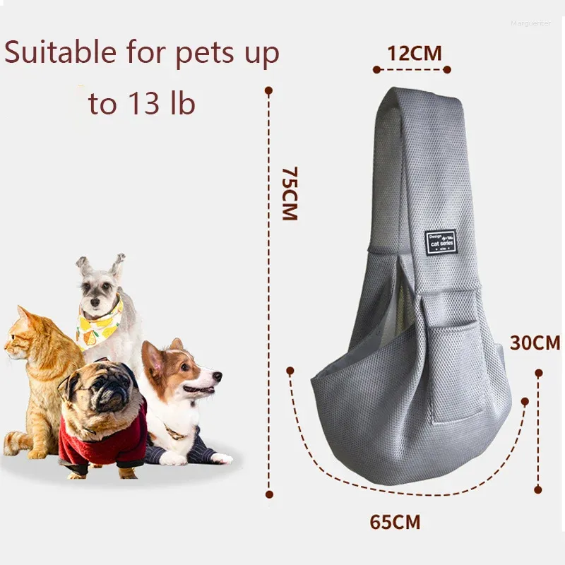 Dog Carrier And Cat Sling Hands Free Reversible Pet Papoose Bag Soft Pouch Tote Design Suitable For Puppy Small Dogs