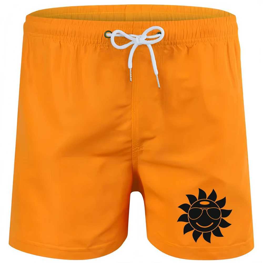 Men Loose Beach Shorts Drawstring Quick Dry Sun with sunglasses Shorts For Summer Women Male Print Casual Oversized Sport Shorts X250220