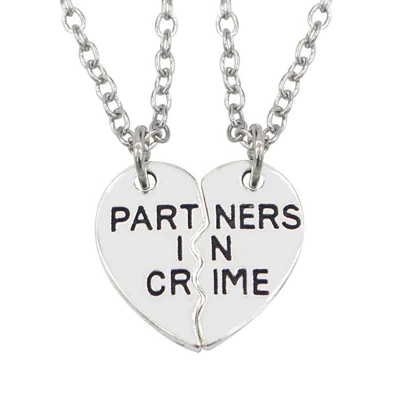 2pcs/set Splicing Necklace Heartbroken Pendant Necklace Men And Women Best Friends BFF Friendship Birtay Jewelry GiftXJ250219