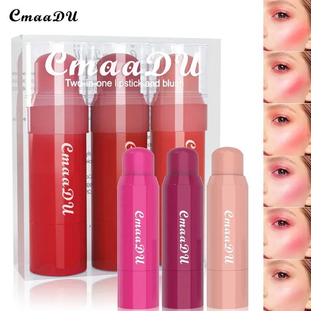 3-in-1 color stick for cheeks lips and eye shadow durable waterproof multi-purpose cream B makeup stick dark skin MaquillajeW250220