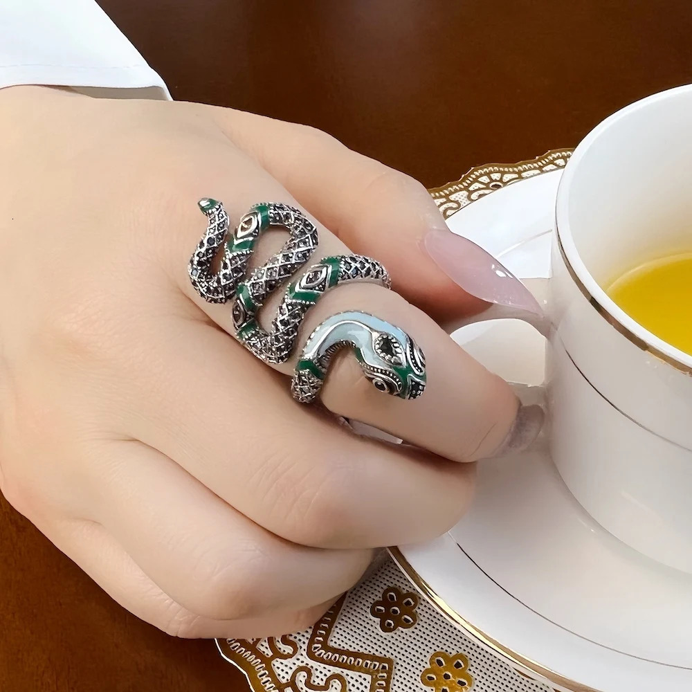 Blue Snake Ring Bohemia Fashion Jewelry For Women 250220