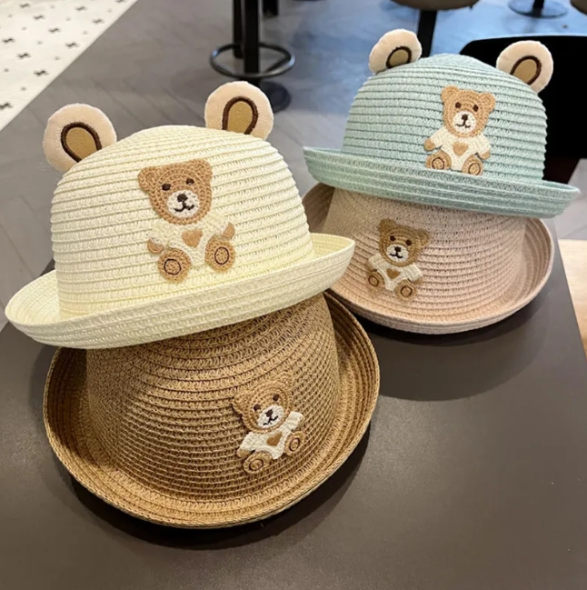 Childrens Fisherman Hat Kids Grass Hat Boys Girls Headgear Summer Breathable Sunshade Cap Cute Travel Headgear Sunscreen Products