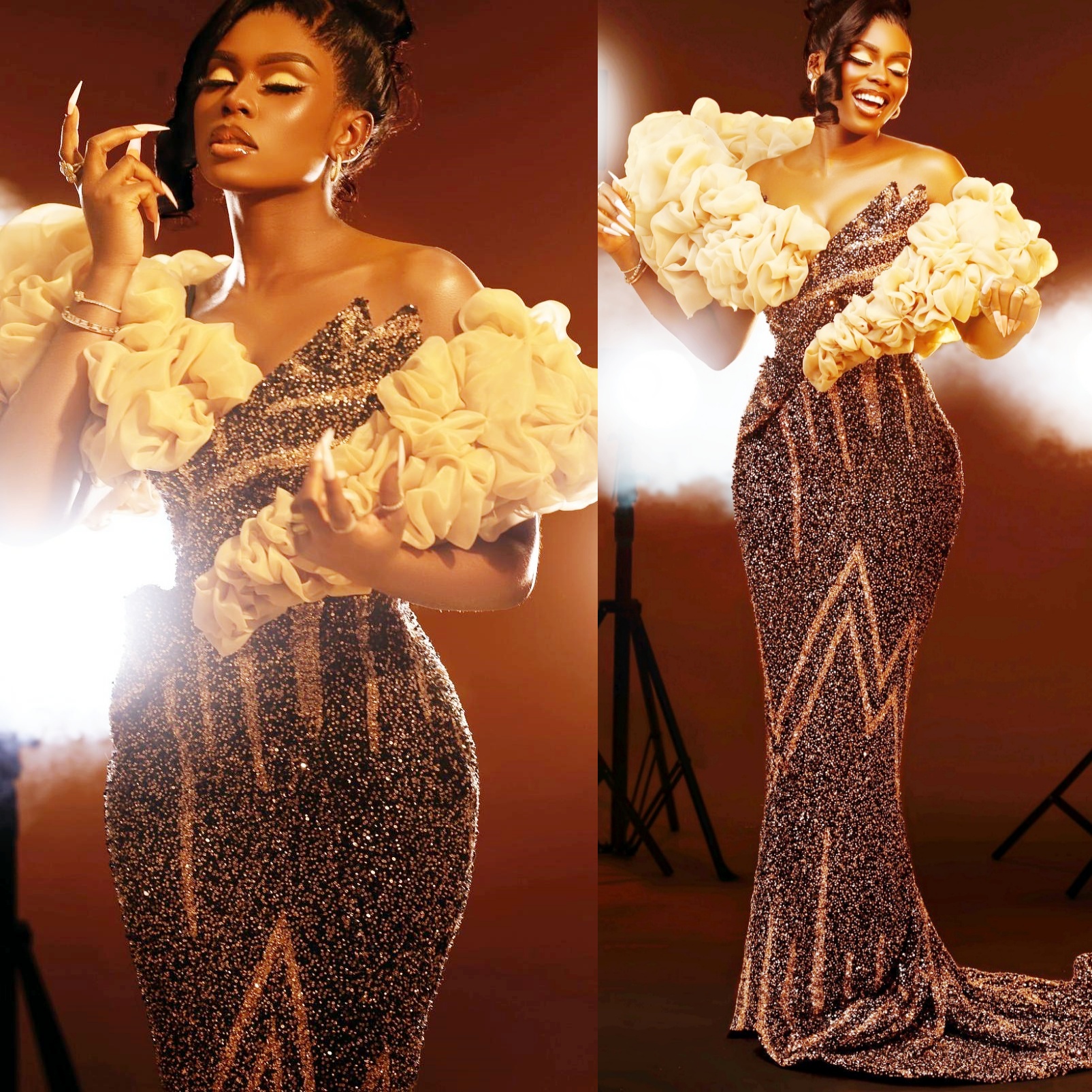 Black Mermaid Prom Dresses 2025 Stylish Sequined Off Shoulder Evening Formal Party Second Birthday Engagement Gowns Plus Size Dress For Special Occasi