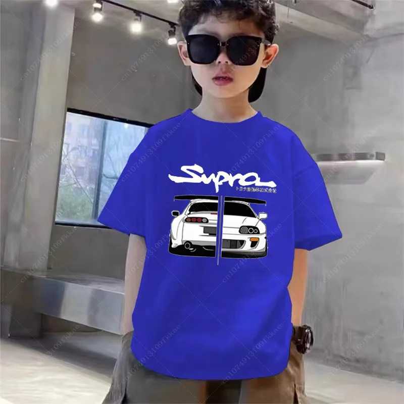 T-shirts Initial D T-Shirts Drift Japanese Anime AE86 Tshirt Print Girls Clothes O-neck Boys GraphicTee-shirt for Kids 100% Cotton Tops H250220