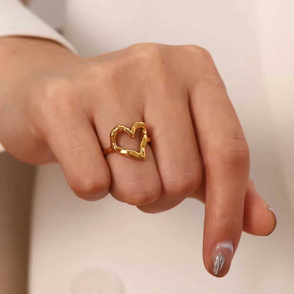 Stainless Steel Rings for Wen Gold Color Wedding statement Rings Stylish Jewelry Accessories Dropsing X250220