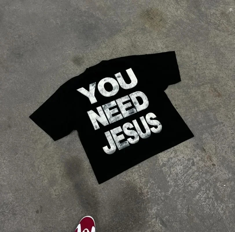 Summer Y2K men t shirts vintage Harajuku Gothic print pattern Hip Hop women Streetwear oversize Tops Punk Cotton Loose Tees 250218