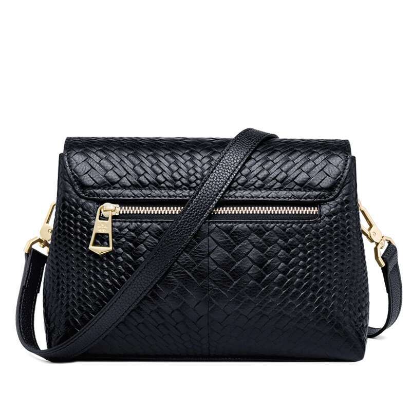 ZOOLER Brand Genuine Leather Shoulder Bags Quality Fashion Handmade Designed Woven Woman Messenger Bag Urious Girls#Wp1181