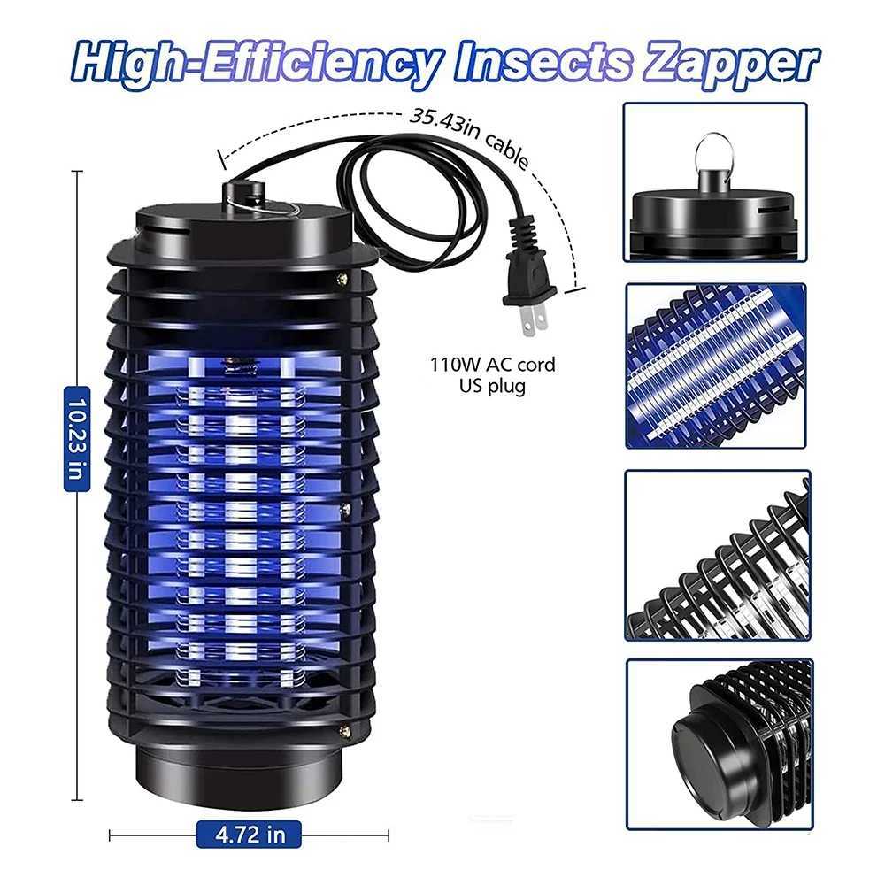 New Arrival Electric Bug Zapper Bug Zapper Indoor and Outdoor Fly Zapper with Blue Lights Mosquito Lamp for Garden PatioUS Plug Z250220