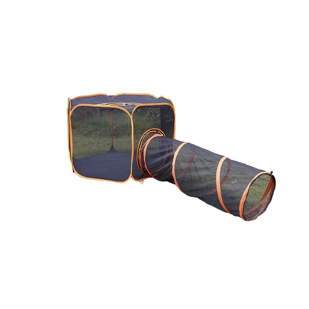 Outdoor Cat Enclosures Playground Outside House for Cats Portable Cat Tent, Circle Playpen Tunnel, for Kitty and Small Animals Within Storage Bag