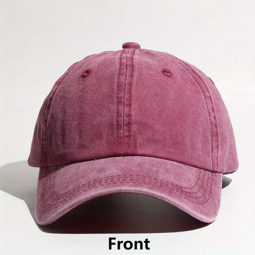 Simple Washed Hole Crossing High Ponytail Hat For Women Versatile Baseball Cap Soft Top Baseball Cap 250214