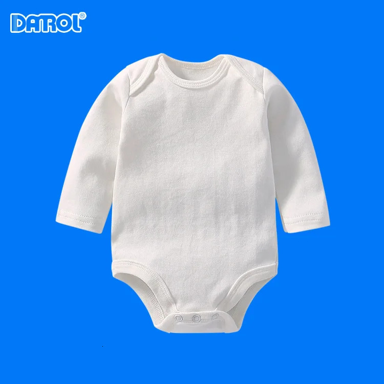 2025 Spring Autumn Infant Girl Romper Cotton Double-sided Baby Boys Jumpsuit Solid Color borns Long Sleeved Crawling Suit 250219