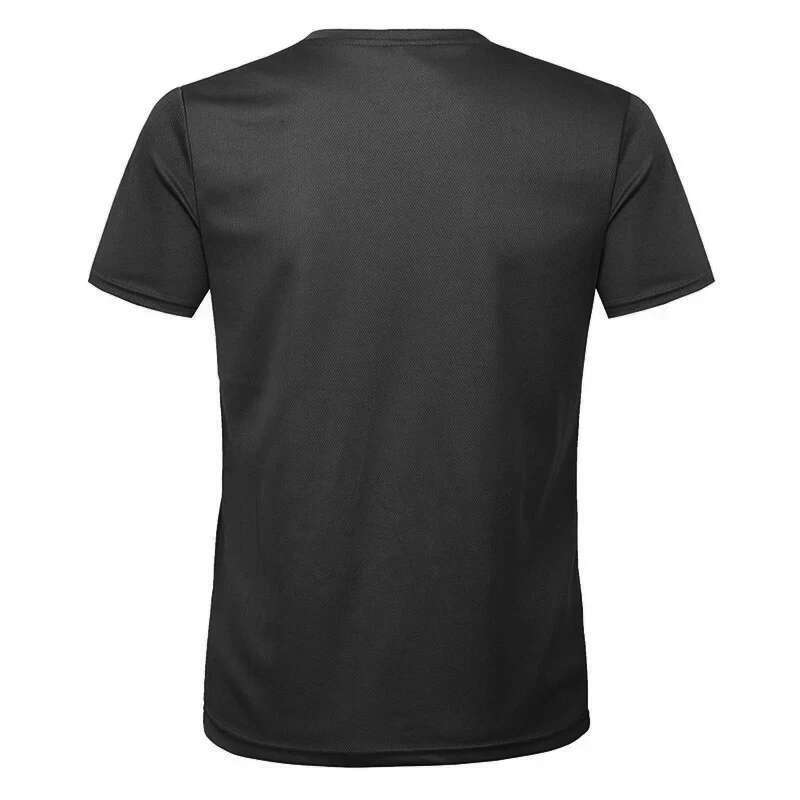MEGE-Men's Short Sleeve Round Neck T-shirt, Brand Clothing, Solid, Breathable, Quick Drying, Casual