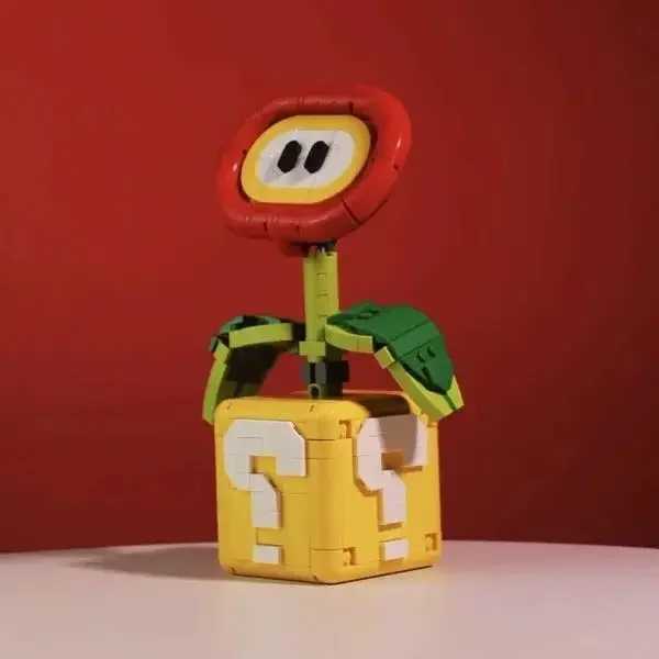 Free shipping Blocks NEW MOC Piranha Plant Model Fit Flame Flower Assembled Building Block Brick Children Educational Toys Christmas Gifts