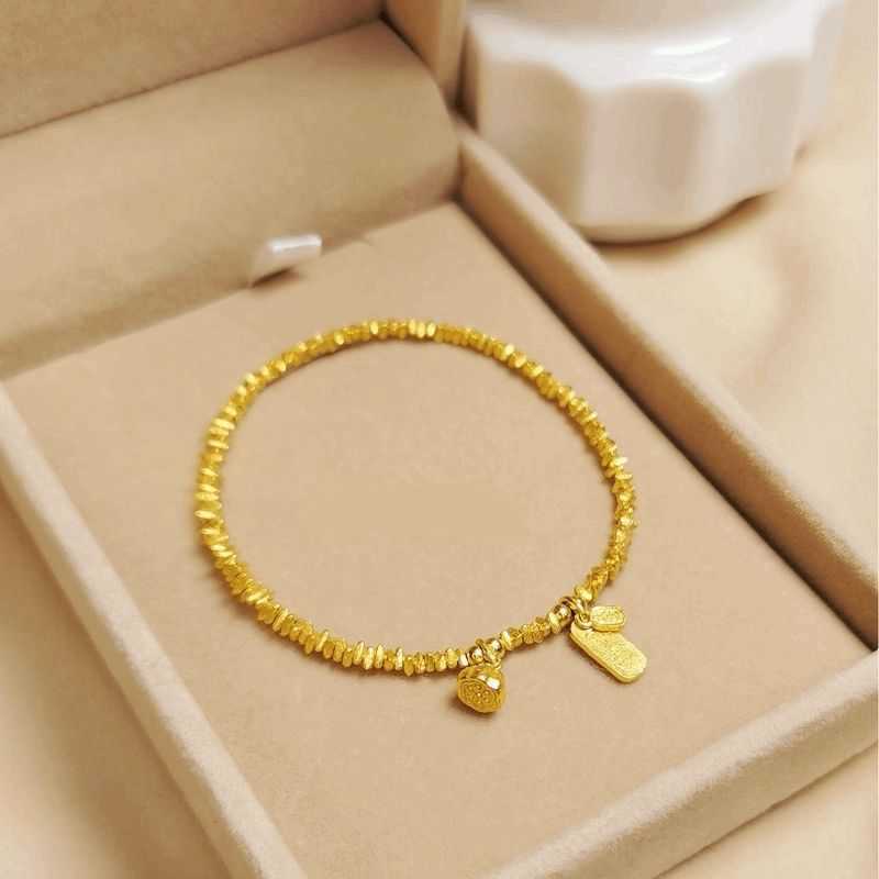 Charm Bracelets Same style broken silver bracelet niche design fashionable and trendy temperament high-end feeling broken gold jewelry for women H2522
