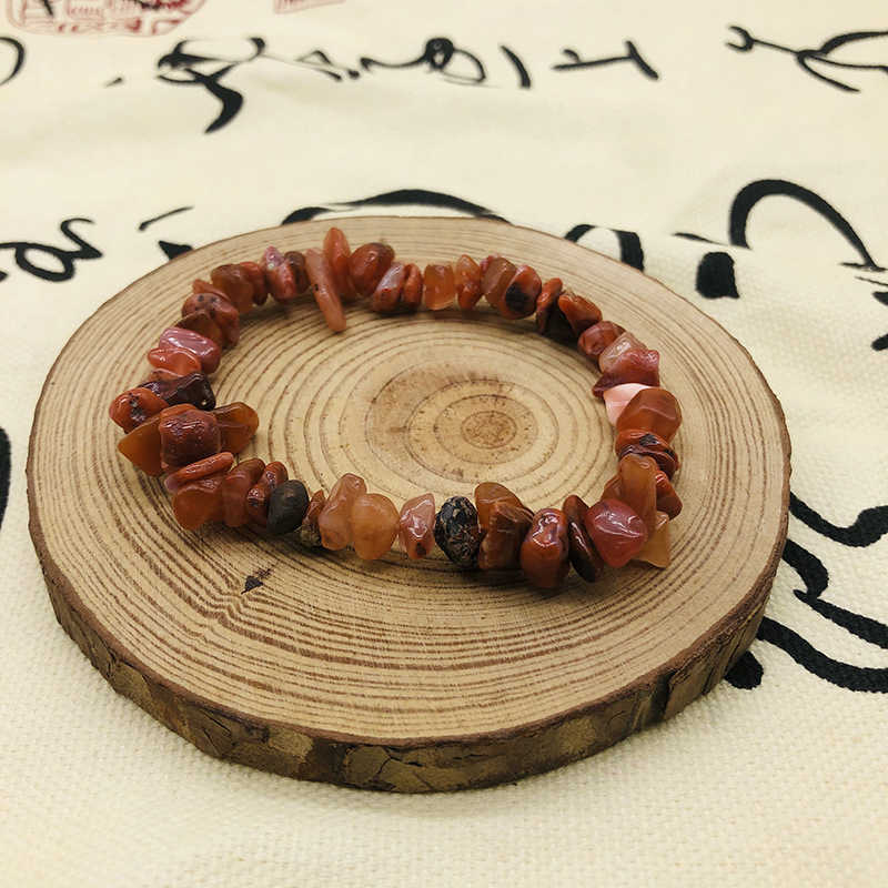 Charm Bracelets Natural crystal broken stone bracelet handmade accessory bracelet irregular elastic rope crystal broken stone bracelet H25220