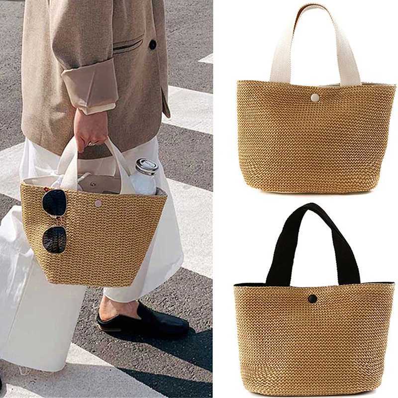 Elegant womens straw bag womens handbag holiday beach casual handbag top handbag fashionable shoulder bag Z250219