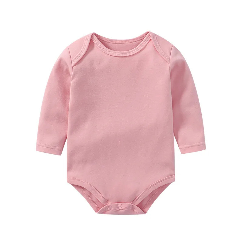 2025 Spring Autumn Infant Girl Romper Cotton Double-sided Baby Boys Jumpsuit Solid Color borns Long Sleeved Crawling Suit 250219