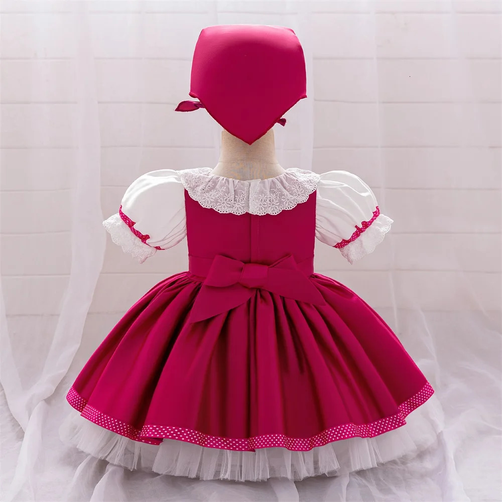 Baby Girls Lolita Party Dress Infant Princess Gown Toddler 1st Birthday Tutu Dresses 2pcs Sets Costumes 250117