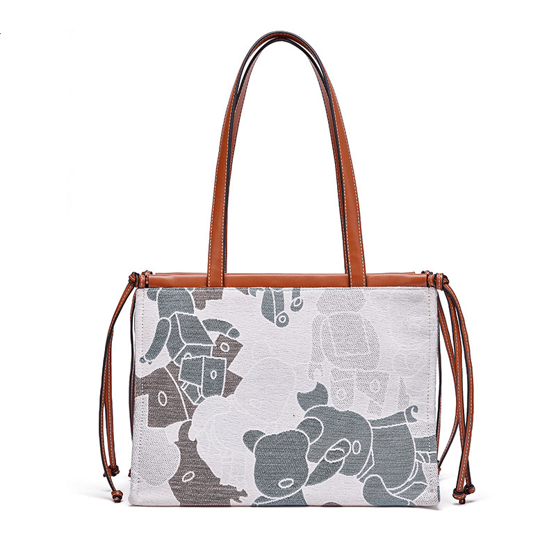 Tote 2025 New Fashionable Women's Simple Small Fresh Contrasting PU Armpit Shoulder Commuting Large Bag