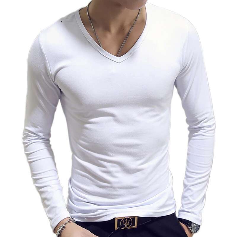 Men's Sulfet round neck T-shirt, basic outfit, slim fit, casual, solid color, spring and autumn