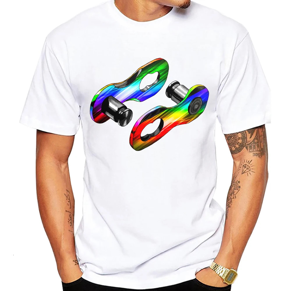 Summer Mens Short sleeved Anatomy Bicycle Gear Deconstruction n Tshirt Funny Printing Boys Casual Top Cool 250213