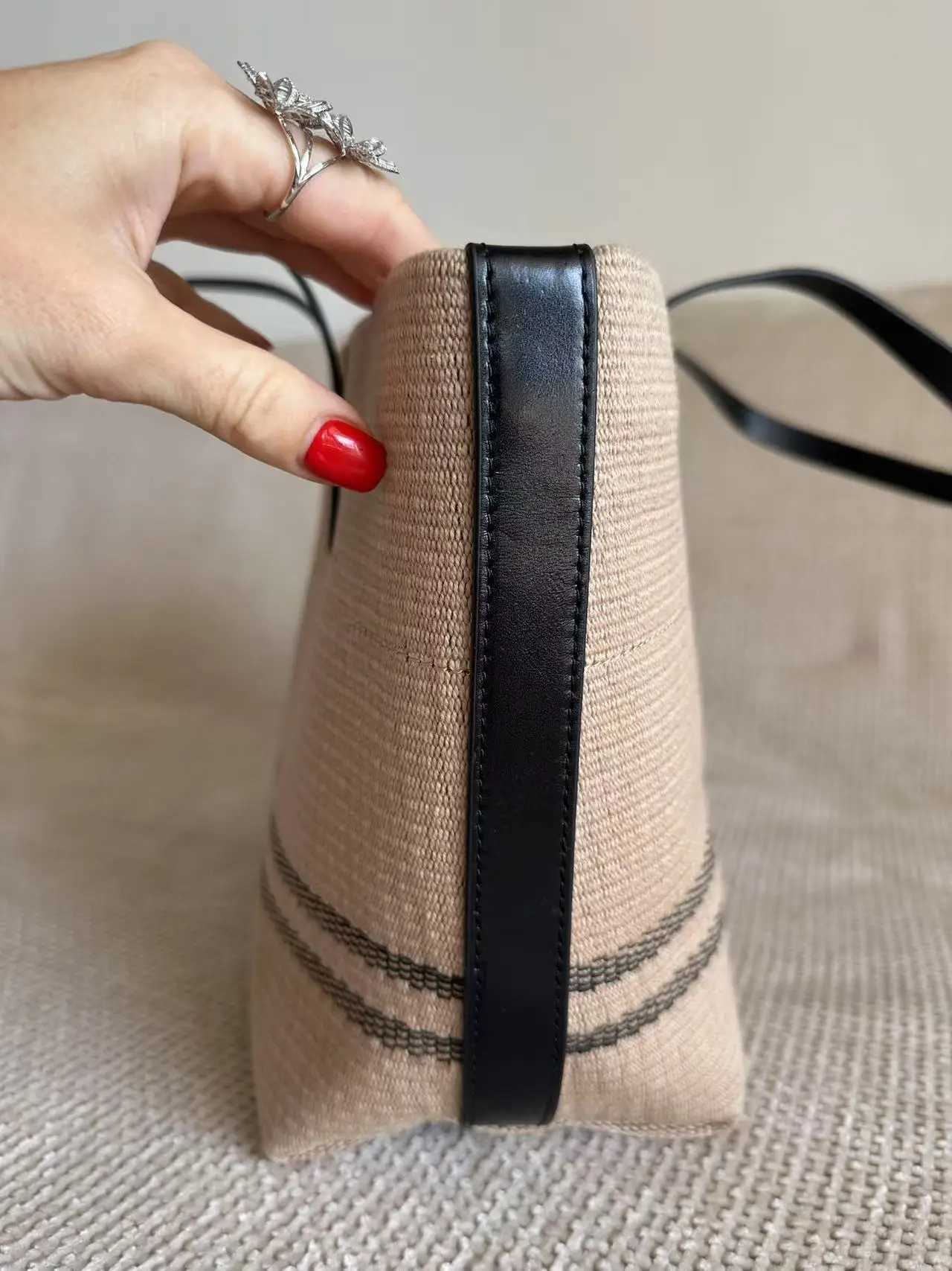 Casual summer woven cotton tote bag Z250219