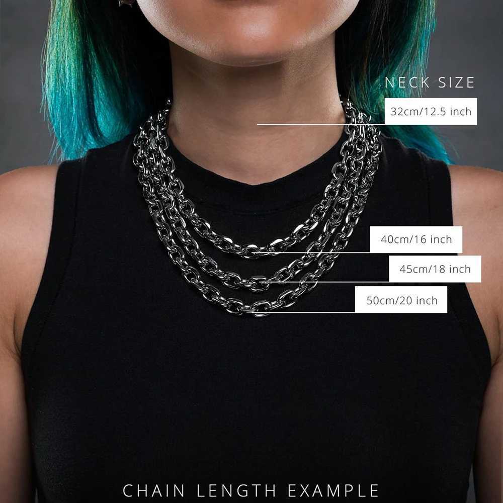 8mm Chunky Bevelled Cable Link Chain Necklace Stainl Steel Grunge Jewelry Punk Gothic Necklace Gift for HimXJ250219