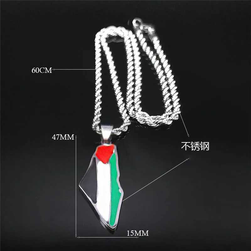 HNSP Palestine Stainl Steel Pendant Chain Necklace For Men Women Palestine Series Jewelry AccoriesXJ250219