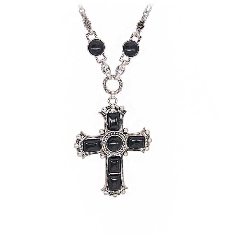 Pendant Necklaces Jewelry Cross Pendant Necklace Womens Turquoise Long Necklace Sweater Chain H25219