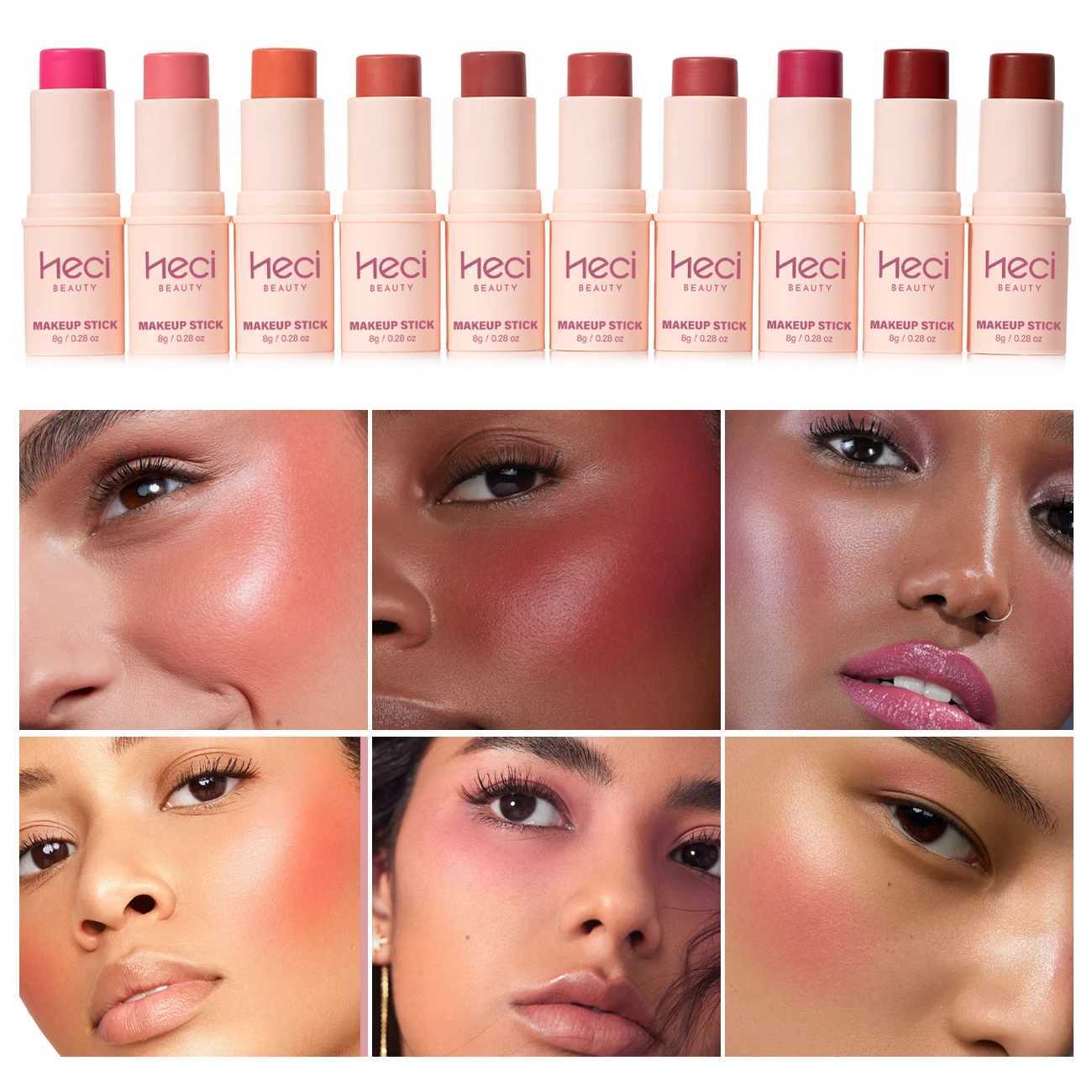 Creamy B Stick 3 In 1 Lovely Natural Pink Rosy Glossy Makeup Ber Long-Lasting High Pigmented Lip EyeW250220