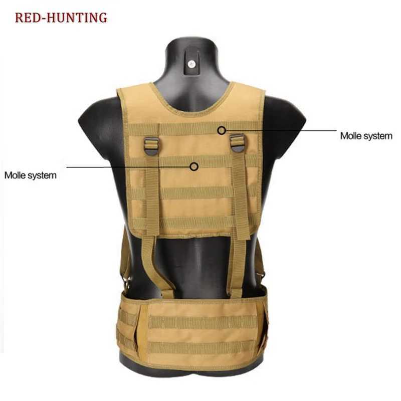 Airsoft Paintball Molle Combat Assault Vest Tactica Assault Molle Adjustable Hunting War Battle Waist Support Chest Rig VestXJ250219