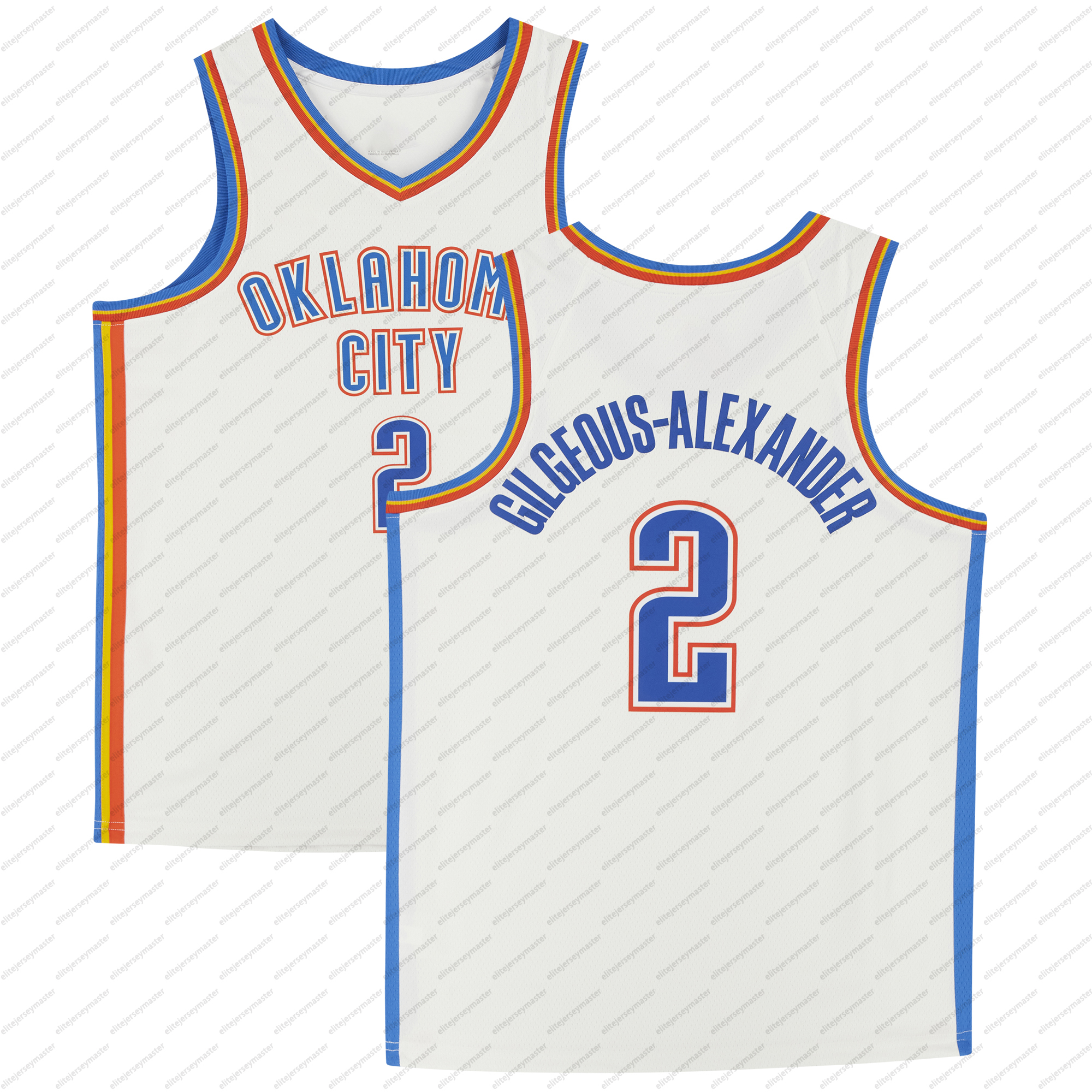 Gilgeous Alexander Custom Basketball Jersey Chet Holmgren Williams Stitched Personalized Customized Jerseys Custom Any Number Name 222