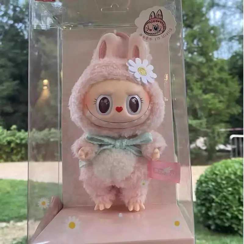 14cm 1 1 Labubu Mokoko 1st Spring Flower Sweetheart Vinyl Doll Kawaii Cute Pendant Decoration Doll For Kid Girl Holiday GiftT250219