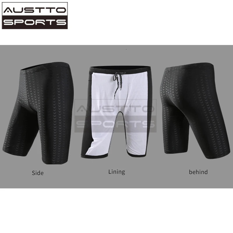 Austto Mens Swimming Truck Swim Jammer Swimsuit Athletic Pants Shorts 250220
