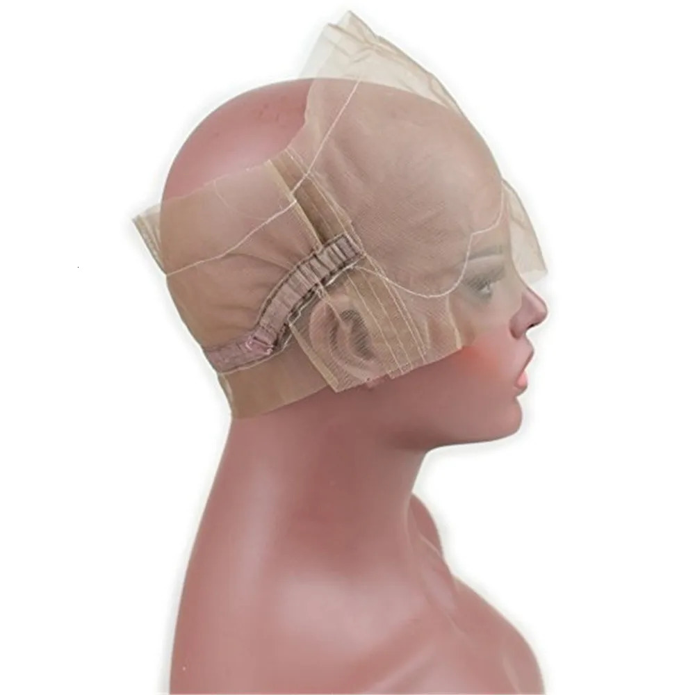 360 Lace Wig Cap for Making Wigs Swiss and French Lace Hair Net with ear to ear Stretch Medium Brown Color for Wig Making 250214