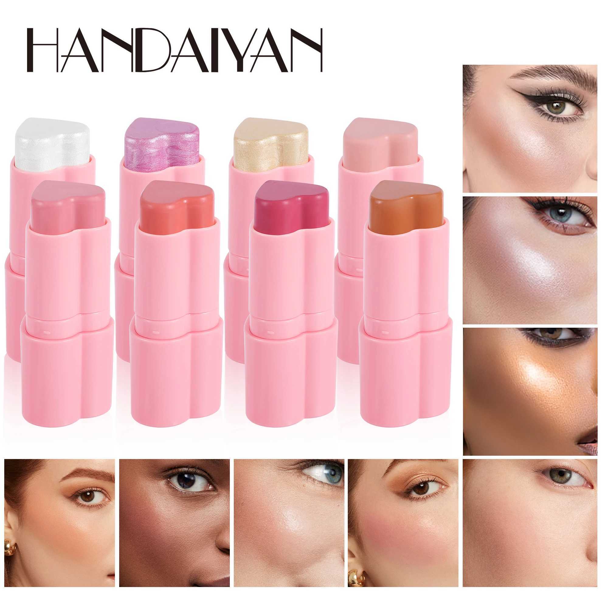 Handaiyan Matte Glitter Bear Cheek B Highlighter Stick Rouge Waterproof Bronzer Pen Contour MakeupW250220
