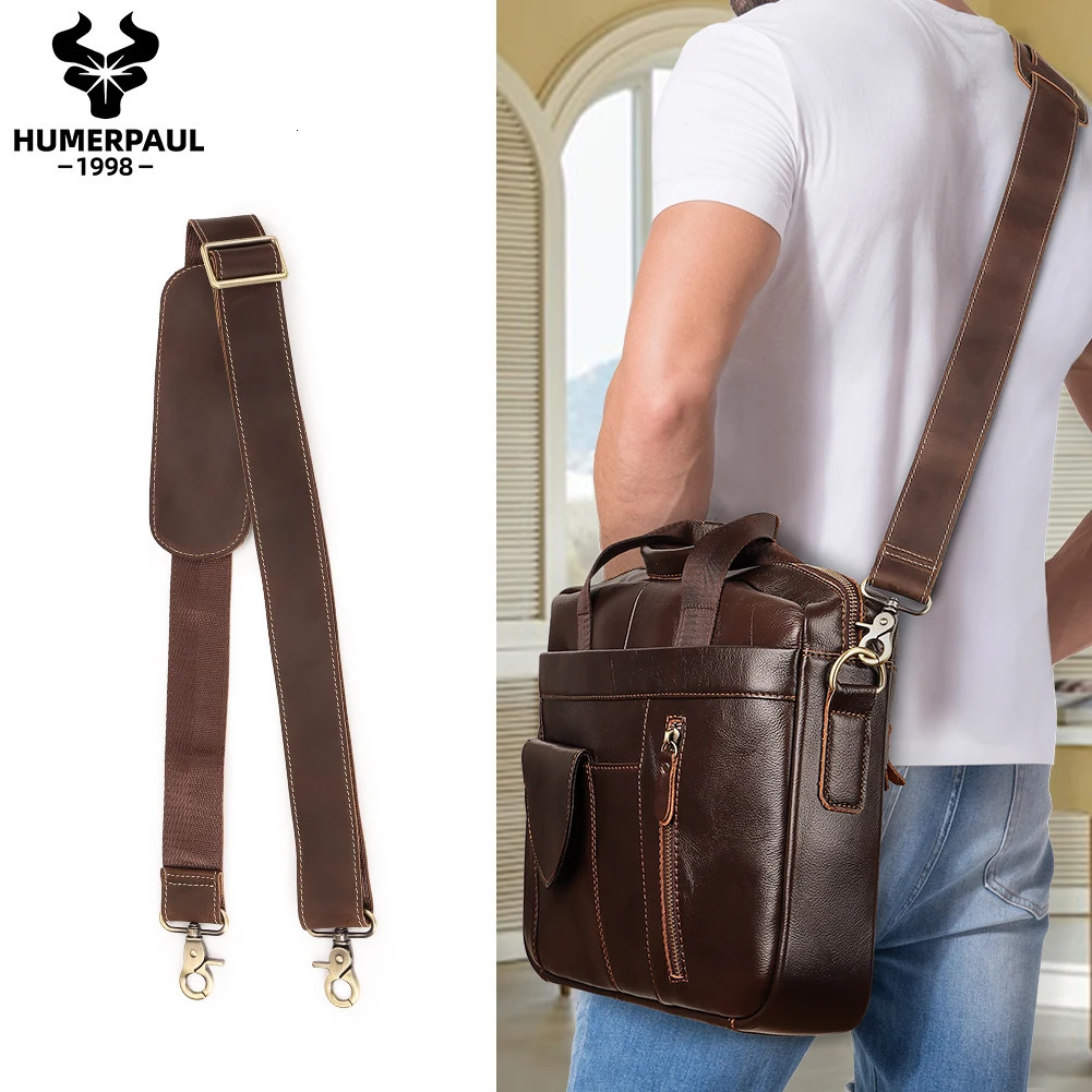 127cm Long Adjustable Genuine Leather Bag Strap for Crossbody Solid Color Messenger Shoulder Bag Strap Replacement Accessorie 250214