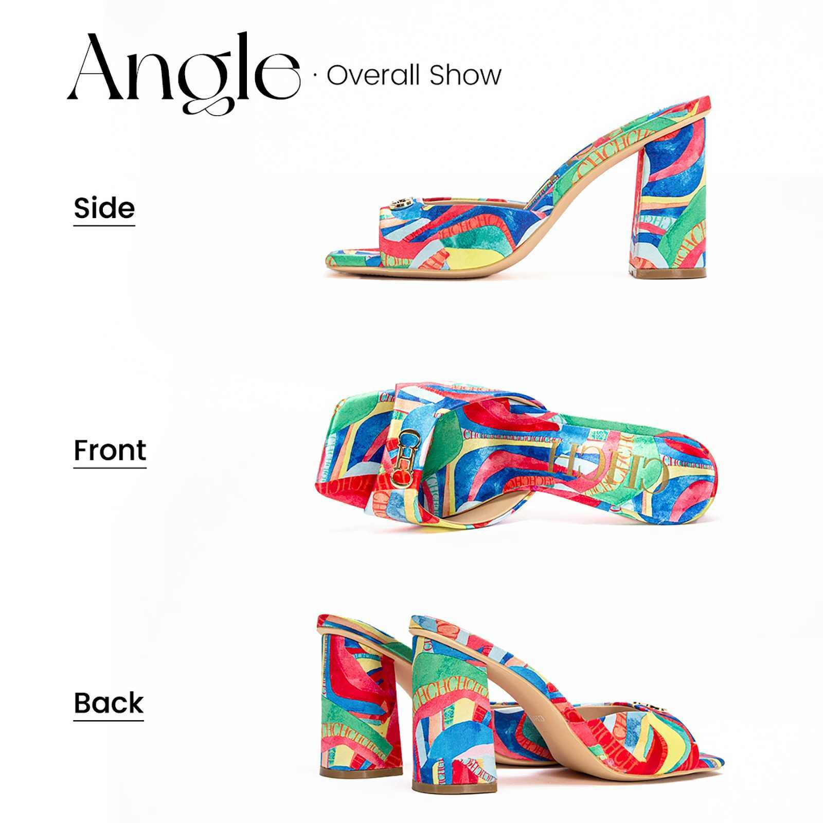 Wens New High-heeled Shoes Fi Mahing Color Collisi Design Exquisite Versatile Ladies Outdoor Slippers Y250215