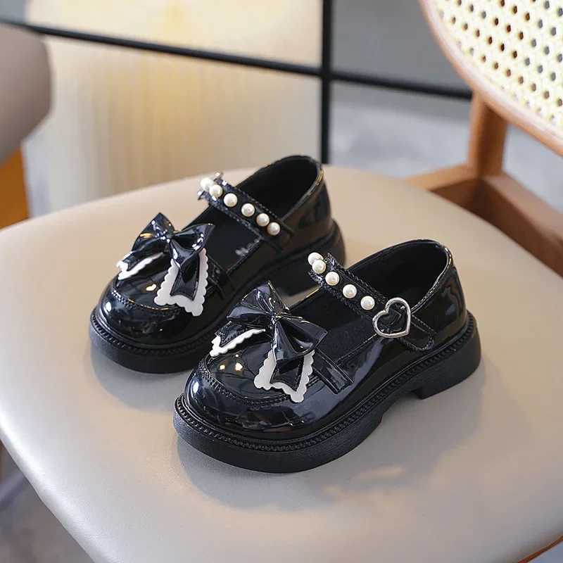 Fashion Girl Mary Jane Leather Shoes Children Thick Bottom Lolita Black Shoes Causal Versatile Kids School Shoes Non-slip Simple X250220