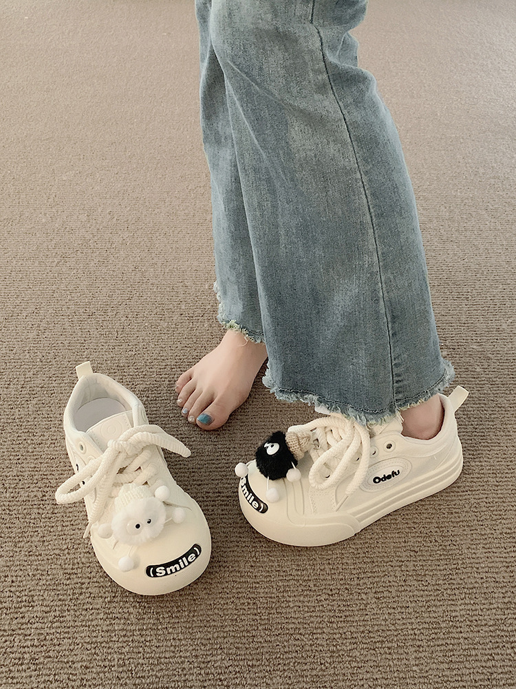 2025 Leisure New German Training Board Women's Sports Niche Fashion Thick Sole Personalized Design White Shoes Spring And Autumn Forrest