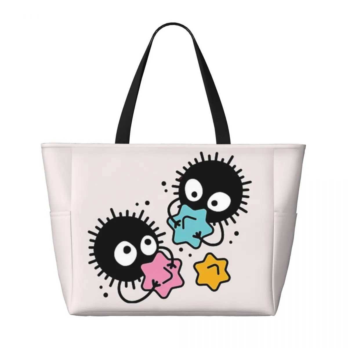 Large travel bag waterproof beach bag Soot Studio Ghibli Pool gym tote or camping bag Z250219