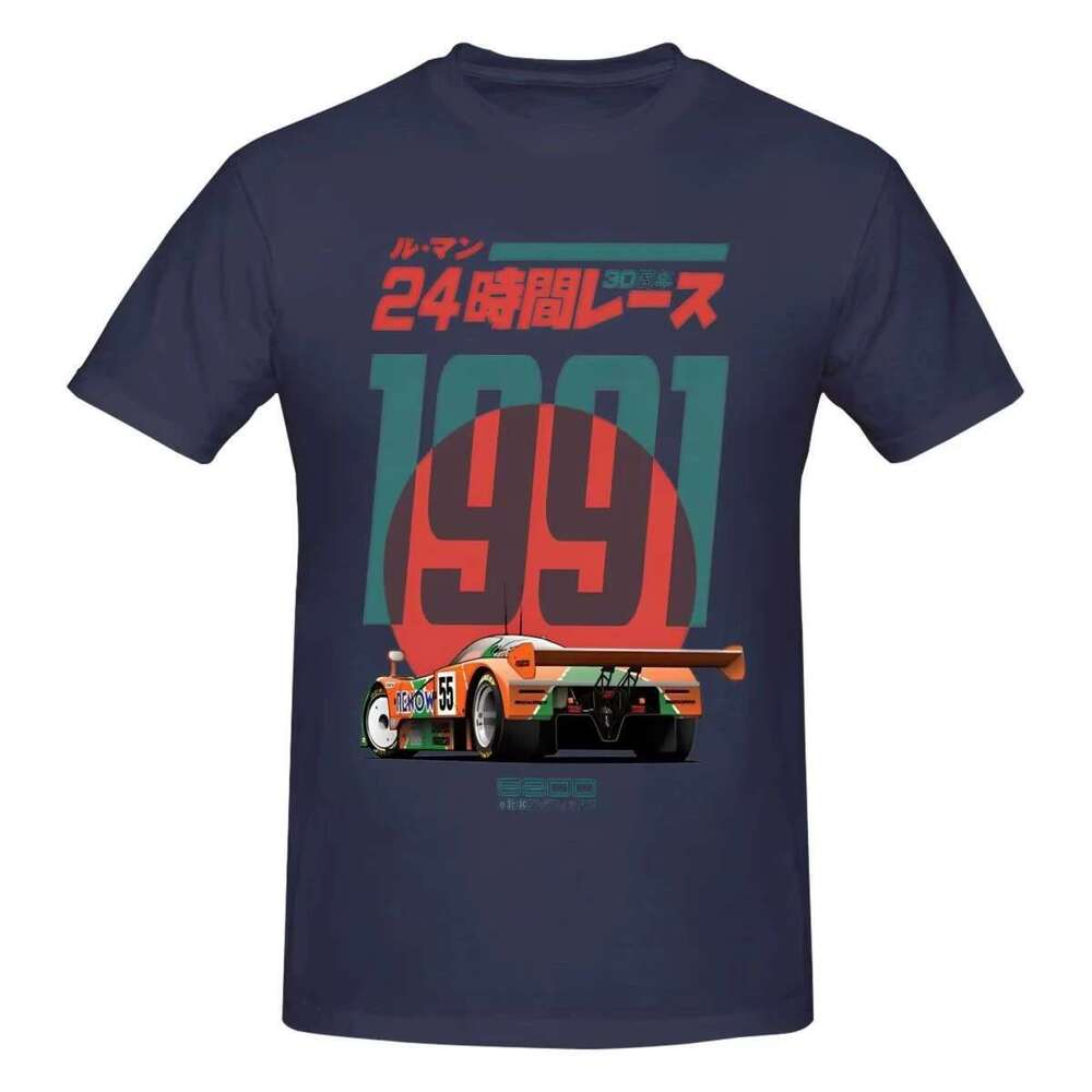 Men's and women's round neck short sleeve t-shirt, vintage, cotton, casual, Mazdaed 787B 30th