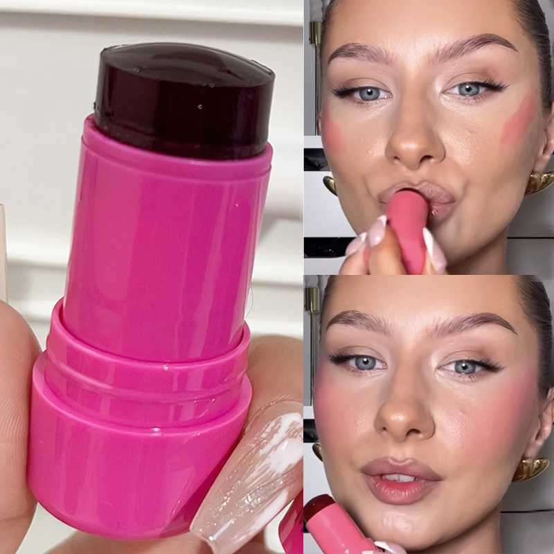 Moisturizing Jelly B Stick 2-in-1 Lipstick Natural Lasting Brighten Rouge Contour Stick Waterproof Lip Gloss Korean MakeupW250220