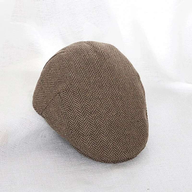Ddmyshoesvip Autumn Winter Wool Hat For Baby Boys Girls Retro Infant Beret Hats Striped Newsboy Flat Cap Toddler Kids Accessories