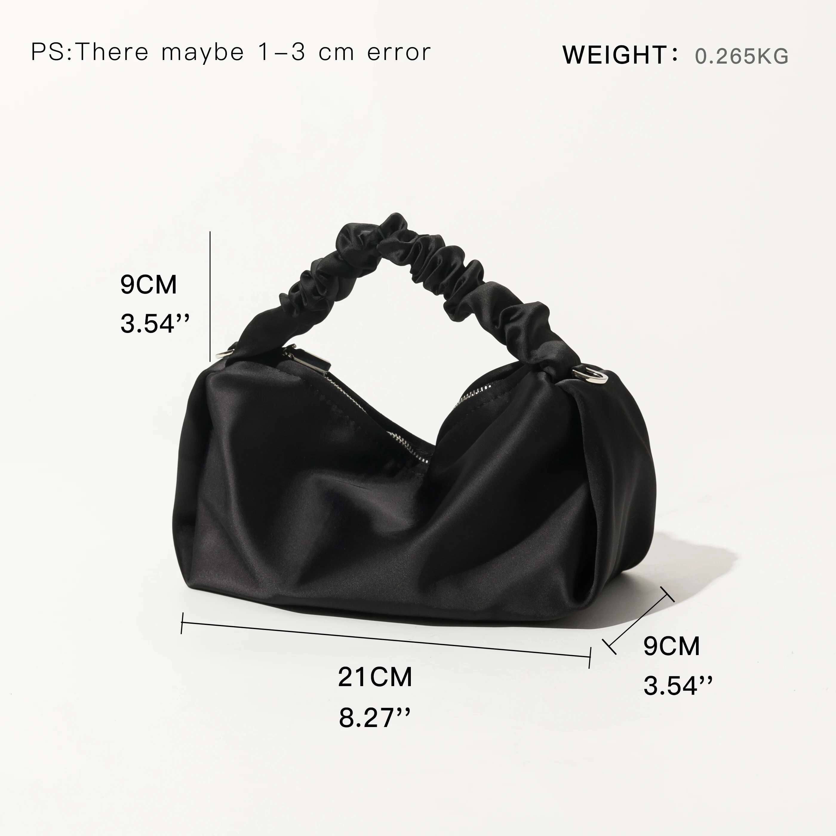 MABULA Brand Soft Fabric Totes Women's Designer Handbags Short Handle Shoulder Ladies Elegant Solid Color Pleated Bags