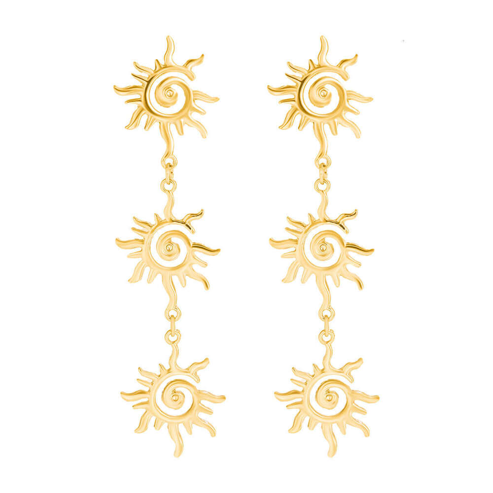 Threaded Totem Ins Style Single layer Simple Ethnic Metal Sun Necklace Item Jewelry